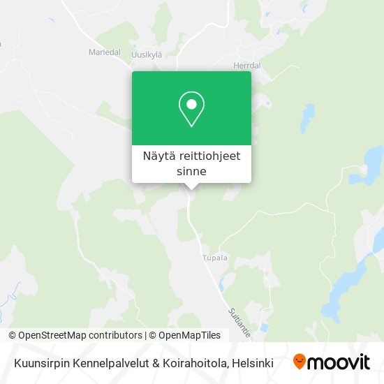 Kuunsirpin Kennelpalvelut & Koirahoitola kartta