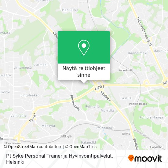 Pt Syke Personal Trainer ja Hyvinvointipalvelut kartta