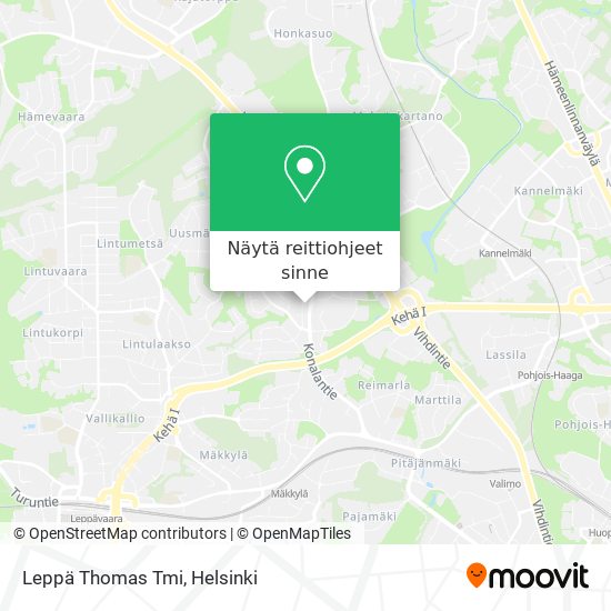 Leppä Thomas Tmi kartta