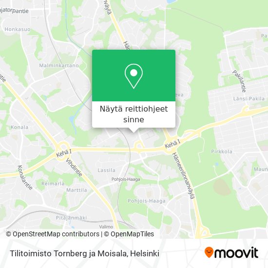 Tilitoimisto Tornberg ja Moisala kartta
