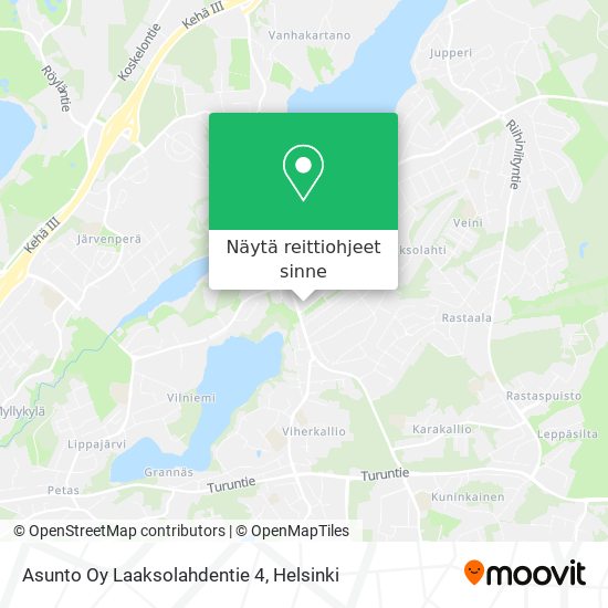 Asunto Oy Laaksolahdentie 4 kartta