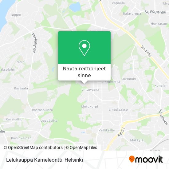 Lelukauppa Kameleontti kartta