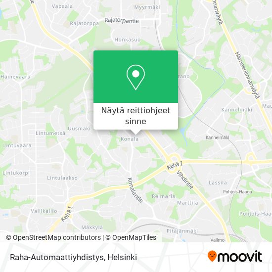 Raha-Automaattiyhdistys kartta