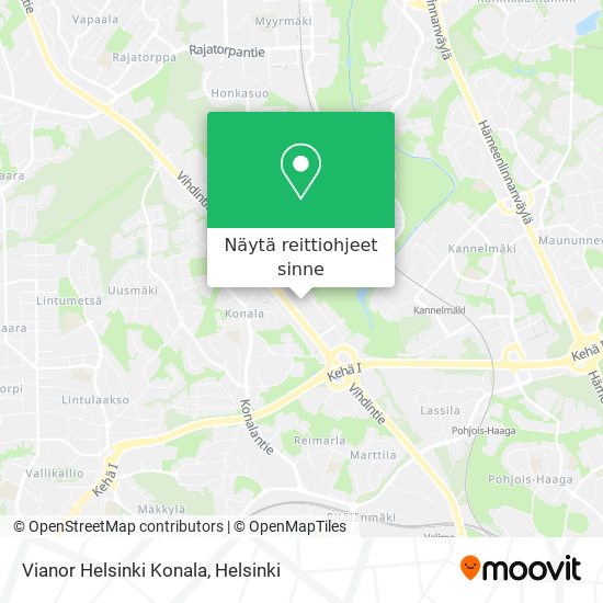 Vianor Helsinki Konala kartta