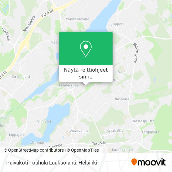 Päiväkoti Touhula Laaksolahti kartta