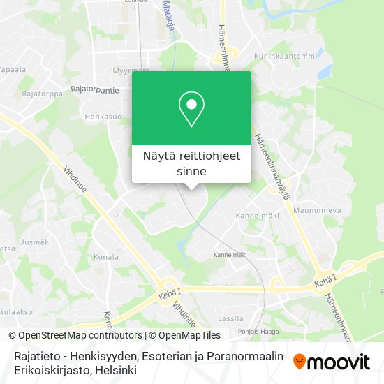 Rajatieto - Henkisyyden, Esoterian ja Paranormaalin Erikoiskirjasto kartta