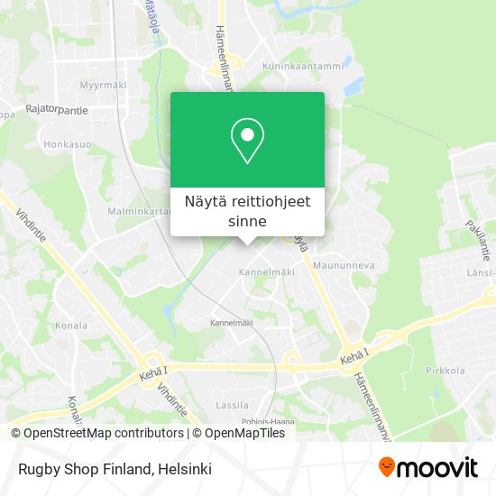 Rugby Shop Finland kartta