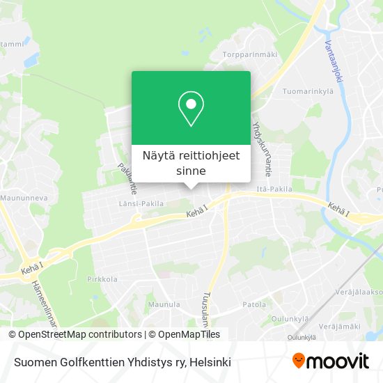Suomen Golfkenttien Yhdistys ry kartta