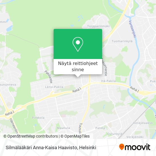 Silmälääkäri Anna-Kaisa Haavisto kartta