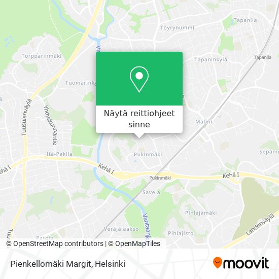 Pienkellomäki Margit kartta