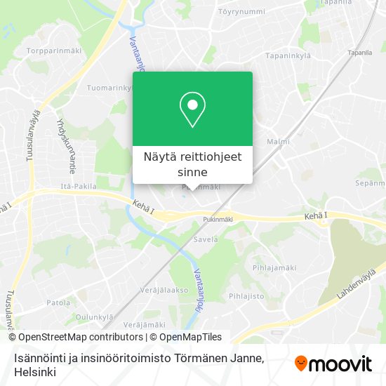 Isännöinti ja insinööritoimisto Törmänen Janne kartta