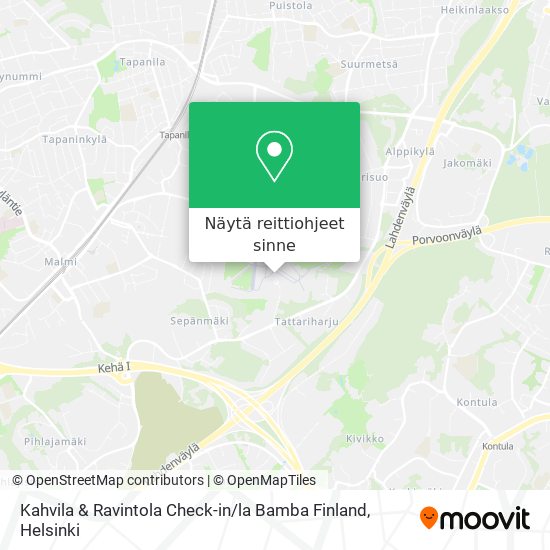 Kahvila & Ravintola Check-in / la Bamba Finland kartta