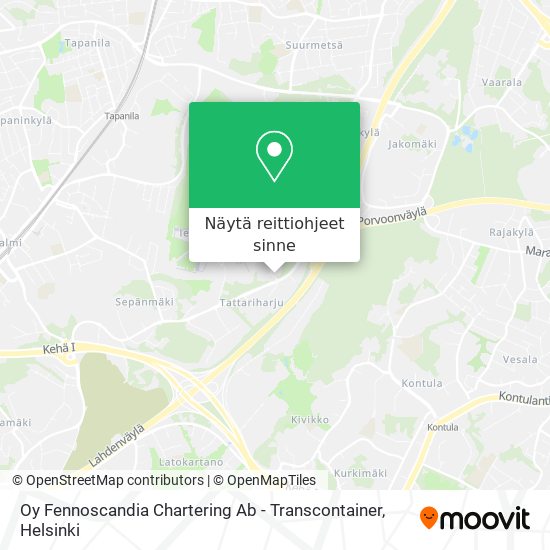 Kuinka päästä kohteeseen Oy Fennoscandia Chartering Ab - Transcontainer  paikassa Helsinki kulkuvälineellä Bussi, Juna tai Metro?