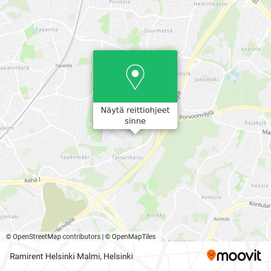 Ramirent Helsinki Malmi kartta
