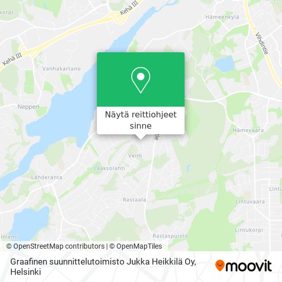 Graafinen suunnittelutoimisto Jukka Heikkilä Oy kartta