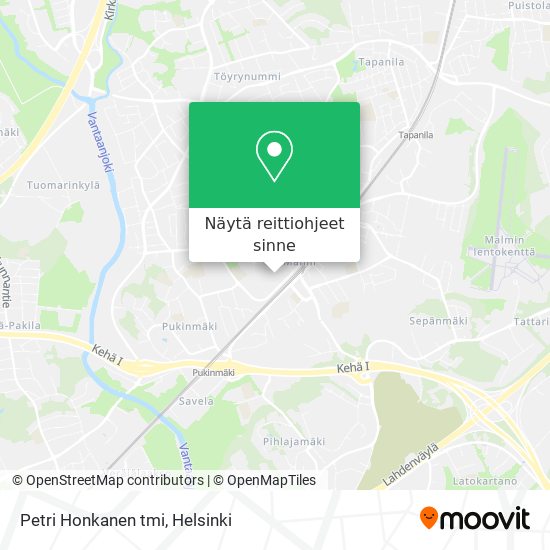 Petri Honkanen tmi kartta