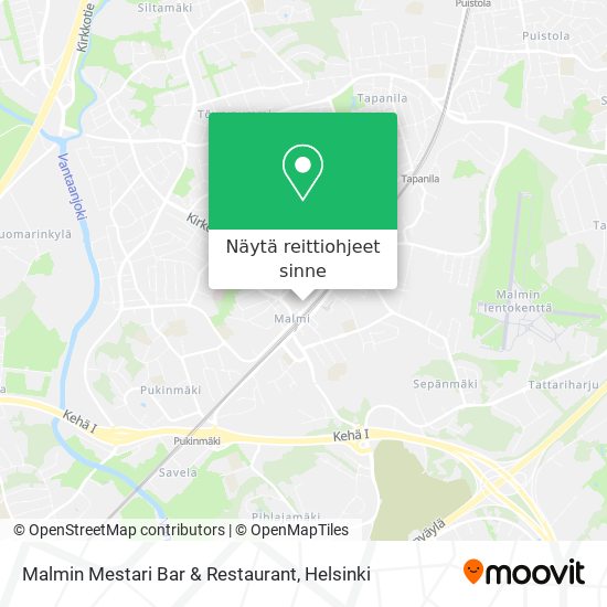 Malmin Mestari Bar & Restaurant kartta