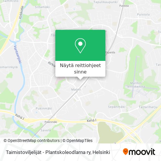 Taimistoviljelijät - Plantskoleodlarna ry kartta