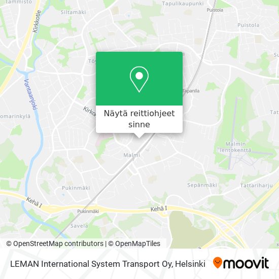 LEMAN International System Transport Oy kartta
