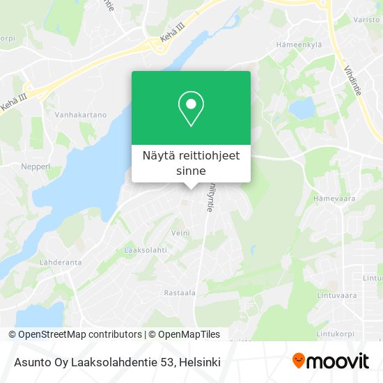 Asunto Oy Laaksolahdentie 53 kartta