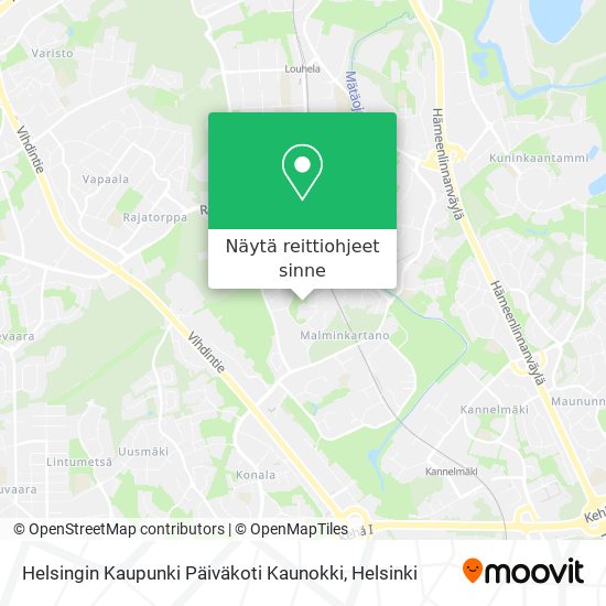 Helsingin Kaupunki Päiväkoti Kaunokki kartta