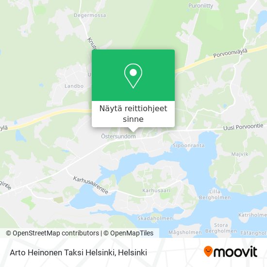 Arto Heinonen Taksi Helsinki kartta