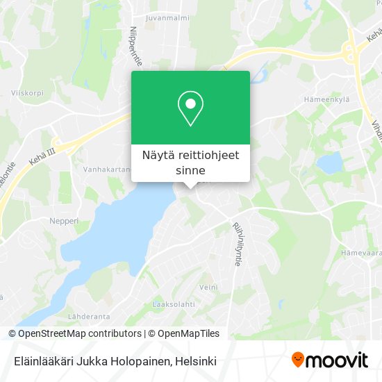 Eläinlääkäri Jukka Holopainen kartta