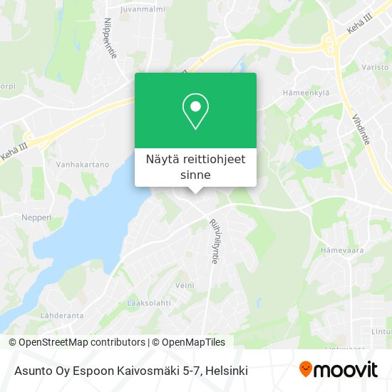Asunto Oy Espoon Kaivosmäki 5-7 kartta