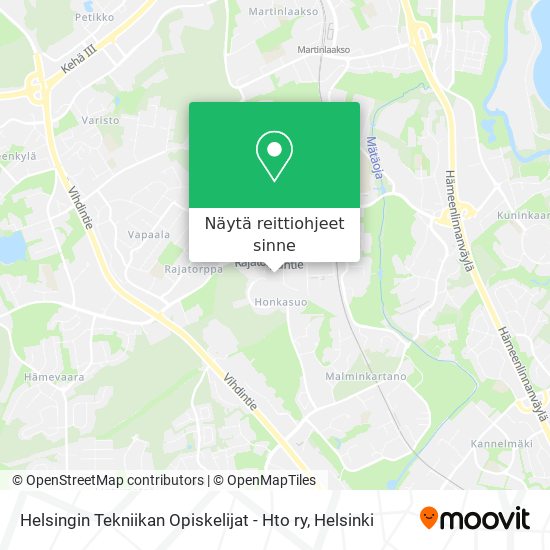 Helsingin Tekniikan Opiskelijat - Hto ry kartta