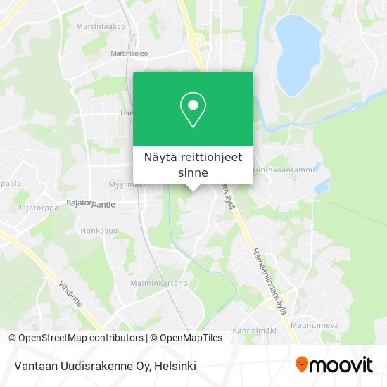 Vantaan Uudisrakenne Oy kartta