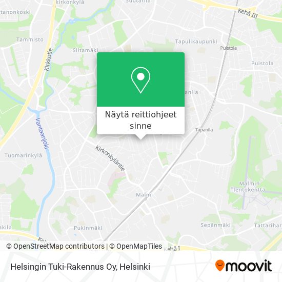 Helsingin Tuki-Rakennus Oy kartta
