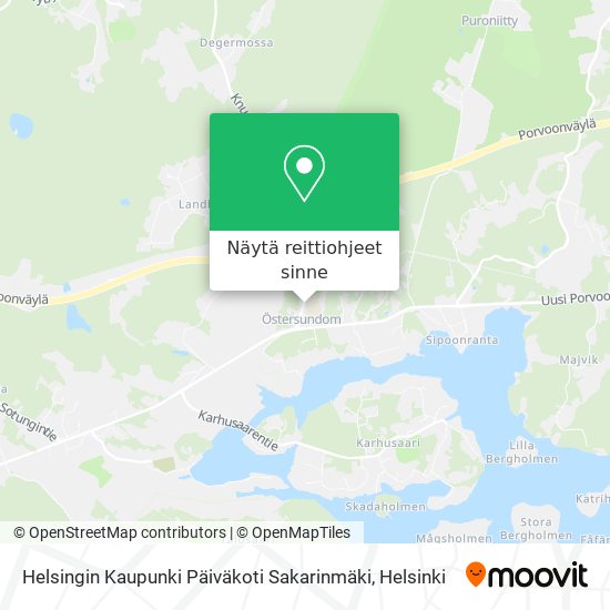 Helsingin Kaupunki Päiväkoti Sakarinmäki kartta