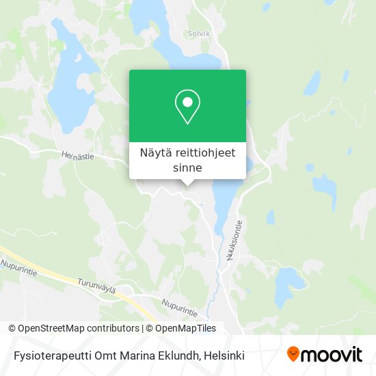 Fysioterapeutti Omt Marina Eklundh kartta