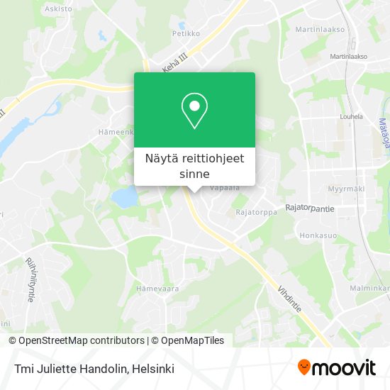 Tmi Juliette Handolin kartta