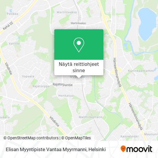 Elisan Myyntipiste Vantaa Myyrmanni kartta