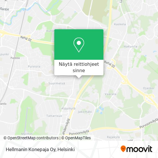 Hellmanin Konepaja Oy kartta
