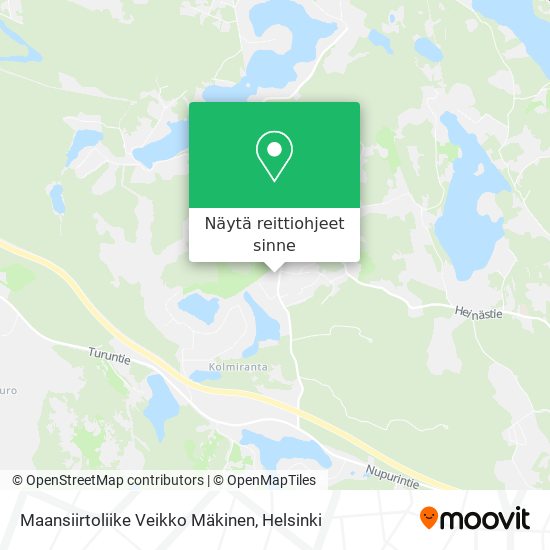 Maansiirtoliike Veikko Mäkinen kartta