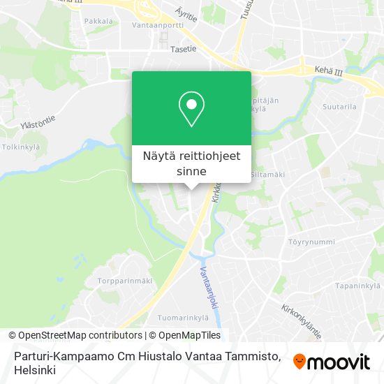 Parturi-Kampaamo Cm Hiustalo Vantaa Tammisto kartta
