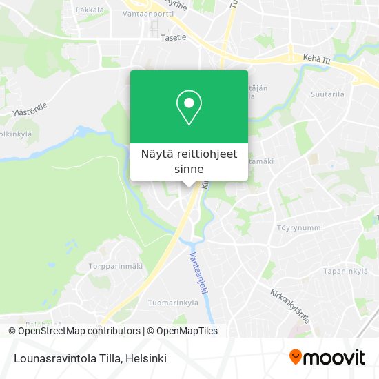 Lounasravintola Tilla kartta
