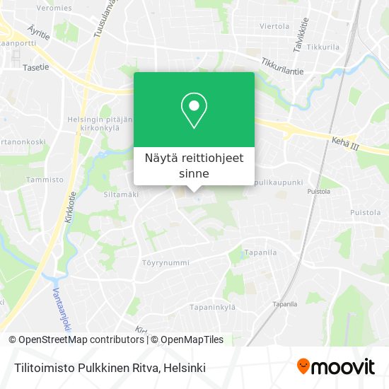 Tilitoimisto Pulkkinen Ritva kartta