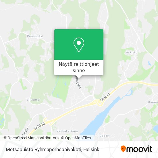 Metsäpuisto Ryhmäperhepäiväkoti kartta