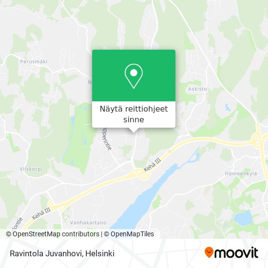 Ravintola Juvanhovi kartta