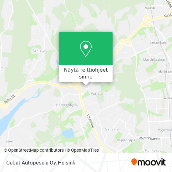 Cubat Autopesula Oy kartta