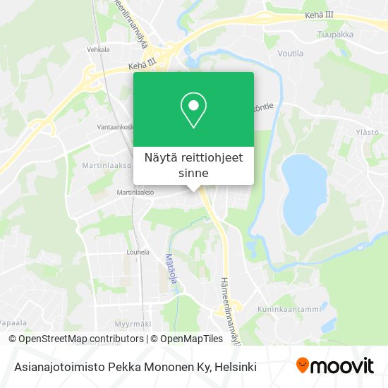 Asianajotoimisto Pekka Mononen Ky kartta