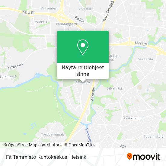 Fit Tammisto Kuntokeskus kartta