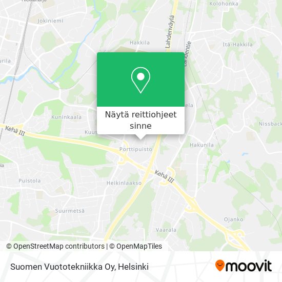 Suomen Vuototekniikka Oy kartta