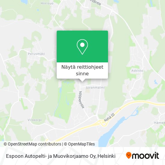 Espoon Autopelti- ja Muovikorjaamo Oy kartta