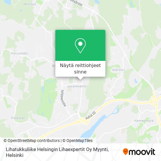 Lihatukkuliike Helsingin Lihaexpertit Oy Myynti kartta