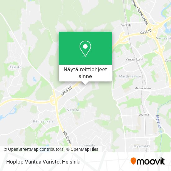 Hoplop Vantaa Varisto kartta