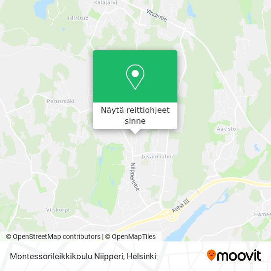 Montessorileikkikoulu Niipperi kartta